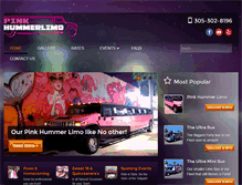 Tablet Screenshot of pinkhummerlimo.com